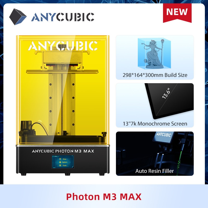 Anycubic-3D  Photon M3 Max  13.6 &7K LCD ȭ 298*164*300mm,  ũ ڵ  ʷ  μ